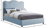 Felix Mid Century Modern Bed with Curved Headboard and Espresso Legs for Stylish Comfort and Elegance