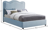 Felix Mid Century Modern Bed with Curved Headboard and Espresso Legs for Stylish Comfort and Elegance