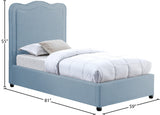 Felix Mid Century Modern Bed with Curved Headboard and Espresso Legs for Stylish Comfort and Elegance