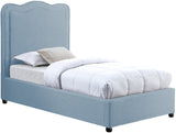 Felix Mid Century Modern Bed with Curved Headboard and Espresso Legs for Stylish Comfort and Elegance