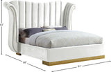 Flora Velvet Bed - Luxurious Upholstered Design with Gold Accents & Channel Tufted Headboard, Regal Style