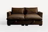 PERTH 86" Loveseat with 2 Ottomans