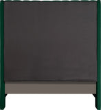 Fritz Velvet Bed - Elegant Contemporary Wingback Design with Dramatic Tufted Headboard & Nailheads