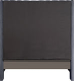 Fritz Velvet Bed - Elegant Contemporary Wingback Design with Dramatic Tufted Headboard & Nailheads