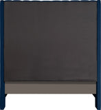 Fritz Velvet Bed - Elegant Contemporary Wingback Design with Dramatic Tufted Headboard & Nailheads