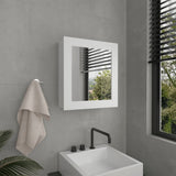 TUHOME Luma Medicine Cabinet with Mirrored Door and Two Interior Storage Shelves, Wall-Mounted Organizer for Bathrooms, Kitchens or Mudrooms, Compact Space-Saving Solution for Toiletries, Medications and Daily Essentials