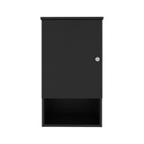 TUHOME Bathbi Medicine Cabinet with Single Door, Two Interior Shelves and Open Storage Shelf, Wall-Mounted Space-Saving Design for Organized Bathroom Essentials, Practical Everyday Functionality for Modern Home Use