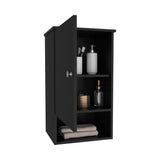TUHOME Bathbi Medicine Cabinet with Single Door, Two Interior Shelves and Open Storage Shelf, Wall-Mounted Space-Saving Design for Organized Bathroom Essentials, Practical Everyday Functionality for Modern Home Use