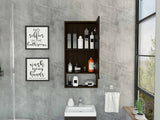 Tuhome Mariana Medicine Cabinet with Mirror, One External Shelf, Two Interior Shelves, Modern Design for Bathroom Storage and Organization