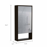 Tuhome Mariana Medicine Cabinet with Mirror, One External Shelf, Two Interior Shelves, Modern Design for Bathroom Storage and Organization