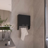 TUHOME Optim Medicine Cabinet with Two Interior Shelves and Integrated Towel Holder, Compact Wall-Mounted Storage Organizer for Bathrooms, Kitchens or Mudrooms, Space-Saving Solution for Toiletries and Everyday Essentials