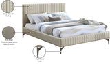 Gallo Vegan Leather Bed - Luxurious Comfort with Deep Tufting and Sleek Metal Legs for Modern Elegance