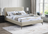 Gallo Vegan Leather Bed - Luxurious Comfort with Deep Tufting and Sleek Metal Legs for Modern Elegance