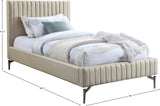Gallo Vegan Leather Bed - Luxurious Comfort with Deep Tufting and Sleek Metal Legs for Modern Elegance