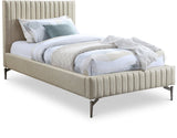 Gallo Vegan Leather Bed - Luxurious Comfort with Deep Tufting and Sleek Metal Legs for Modern Elegance
