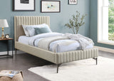 Gallo Vegan Leather Bed - Luxurious Comfort with Deep Tufting and Sleek Metal Legs for Modern Elegance