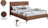 Gallo Vegan Leather Bed - Luxurious Comfort with Deep Tufting and Sleek Metal Legs for Modern Elegance
