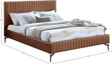 Gallo Vegan Leather Bed - Luxurious Comfort with Deep Tufting and Sleek Metal Legs for Modern Elegance