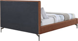 Gallo Vegan Leather Bed - Luxurious Comfort with Deep Tufting and Sleek Metal Legs for Modern Elegance
