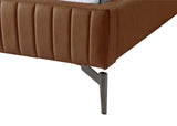 Gallo Vegan Leather Bed - Luxurious Comfort with Deep Tufting and Sleek Metal Legs for Modern Elegance