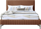 Gallo Vegan Leather Bed - Luxurious Comfort with Deep Tufting and Sleek Metal Legs for Modern Elegance