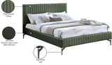Gallo Vegan Leather Bed - Luxurious Comfort with Deep Tufting and Sleek Metal Legs for Modern Elegance