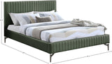 Gallo Vegan Leather Bed - Luxurious Comfort with Deep Tufting and Sleek Metal Legs for Modern Elegance