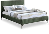 Gallo Vegan Leather Bed - Luxurious Comfort with Deep Tufting and Sleek Metal Legs for Modern Elegance