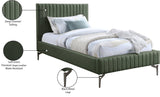 Gallo Vegan Leather Bed - Luxurious Comfort with Deep Tufting and Sleek Metal Legs for Modern Elegance
