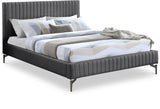 Gallo Vegan Leather Bed - Luxurious Comfort with Deep Tufting and Sleek Metal Legs for Modern Elegance