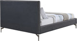 Gallo Vegan Leather Bed - Luxurious Comfort with Deep Tufting and Sleek Metal Legs for Modern Elegance