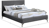 Gallo Vegan Leather Bed - Luxurious Comfort with Deep Tufting and Sleek Metal Legs for Modern Elegance