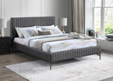 Gallo Vegan Leather Bed - Luxurious Comfort with Deep Tufting and Sleek Metal Legs for Modern Elegance