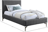 Gallo Vegan Leather Bed - Luxurious Comfort with Deep Tufting and Sleek Metal Legs for Modern Elegance