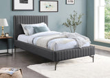 Gallo Vegan Leather Bed - Luxurious Comfort with Deep Tufting and Sleek Metal Legs for Modern Elegance