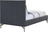 Gallo Vegan Leather Bed - Luxurious Comfort with Deep Tufting and Sleek Metal Legs for Modern Elegance