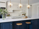 Garnet Pendant Lamp - Coarse Gold + Clear Glass