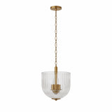 Garnet Pendant Lamp - Coarse Gold + Clear Glass