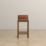 Gavin 25'' Solid Wood Genuine Leather Counter Stool