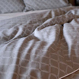 Bamboo Duvet Cover with Shams, 3pc - Platinum Geo