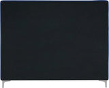 Geri Black Velvet Bed with Chic Piping and Gold & Chrome Legs for a Modern Bedroom Oasis