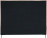 Geri Black Velvet Bed with Piping and Gold & Chrome Legs for a Stylish Contemporary Bedroom Design