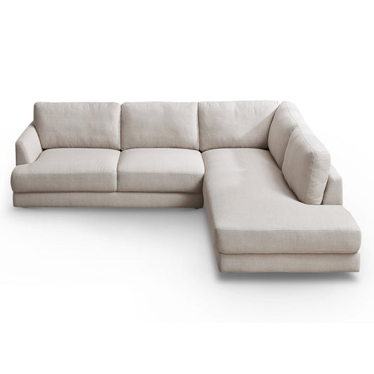 Glander Cream Sectional Sofa Right Facing