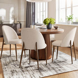 Goteborg Upholstered Dining Chair with Walnut legs (Set of 6)