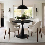 Goteborg Upholstered Dining Chair with Walnut legs (Set of 4)