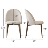Goteborg Upholstered Dining Chair with Walnut legs (Set of 6)
