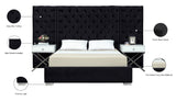 Grande Velvet Bed with Button Tufted Headboard – Stylish Modern Design for Luxurious Bedroom Decor