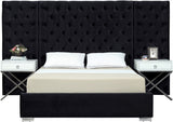 Grande Velvet Bed with Button Tufted Headboard – Stylish Modern Design for Luxurious Bedroom Decor