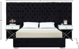 Grande Velvet Bed with Button Tufted Headboard – Stylish Modern Design for Luxurious Bedroom Decor
