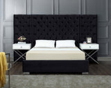Grande Velvet Bed with Button Tufted Headboard – Stylish Modern Design for Luxurious Bedroom Decor